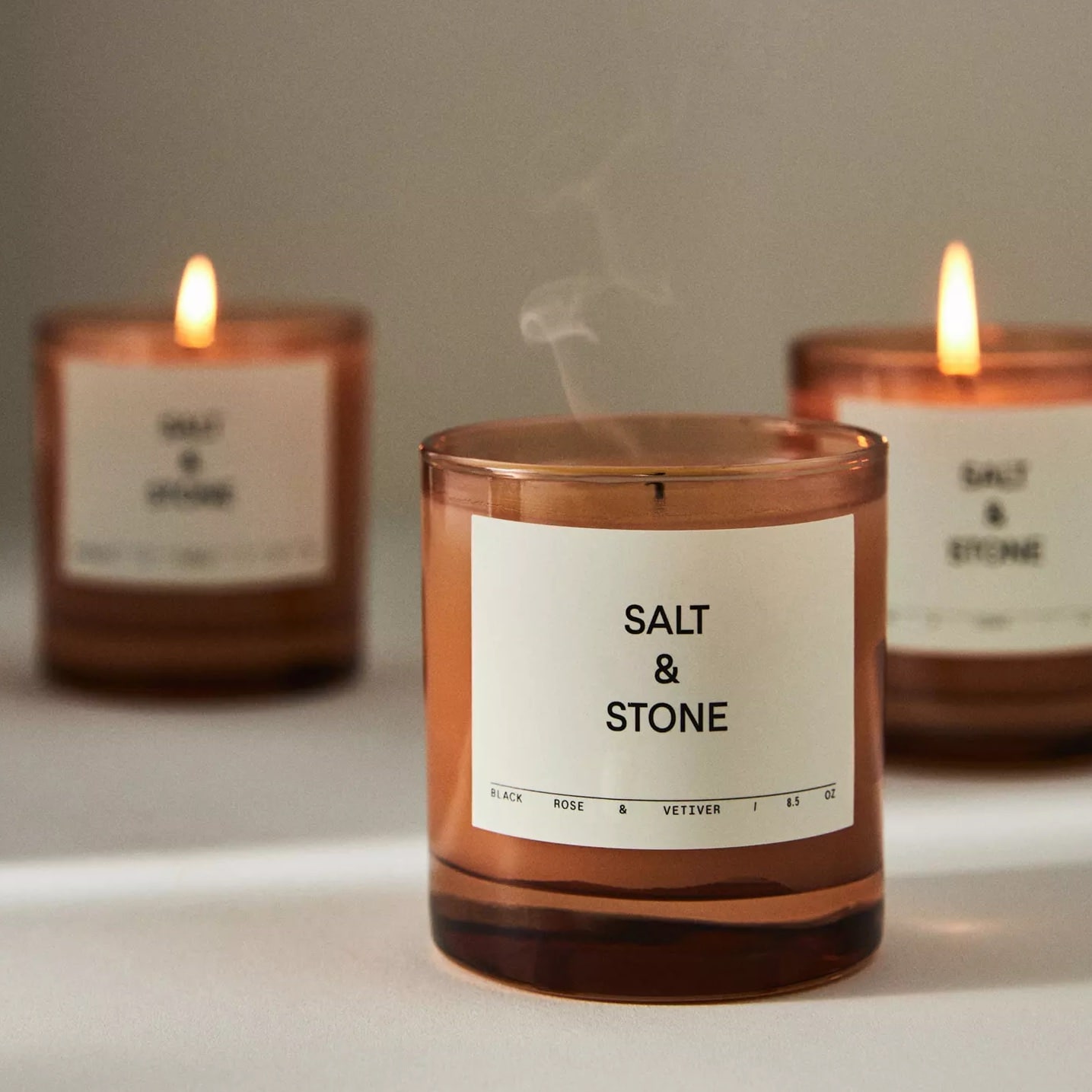 Salt and Stone Black Rose Scented Candle