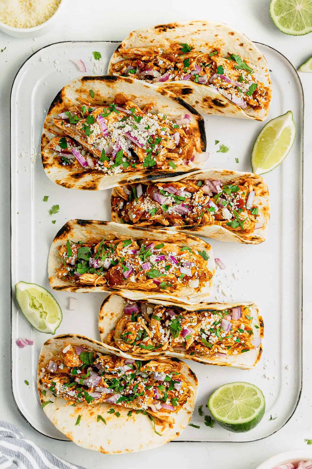 Slow cooker chicken tacos.