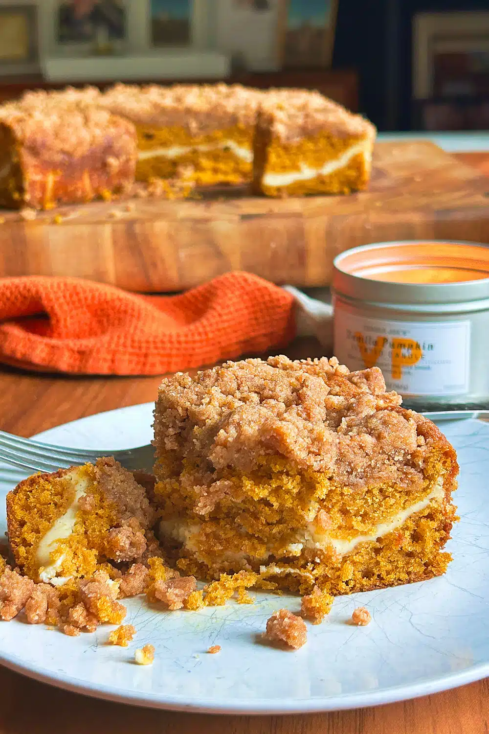 Pumpkin Cream Cheese Coffee Cake
