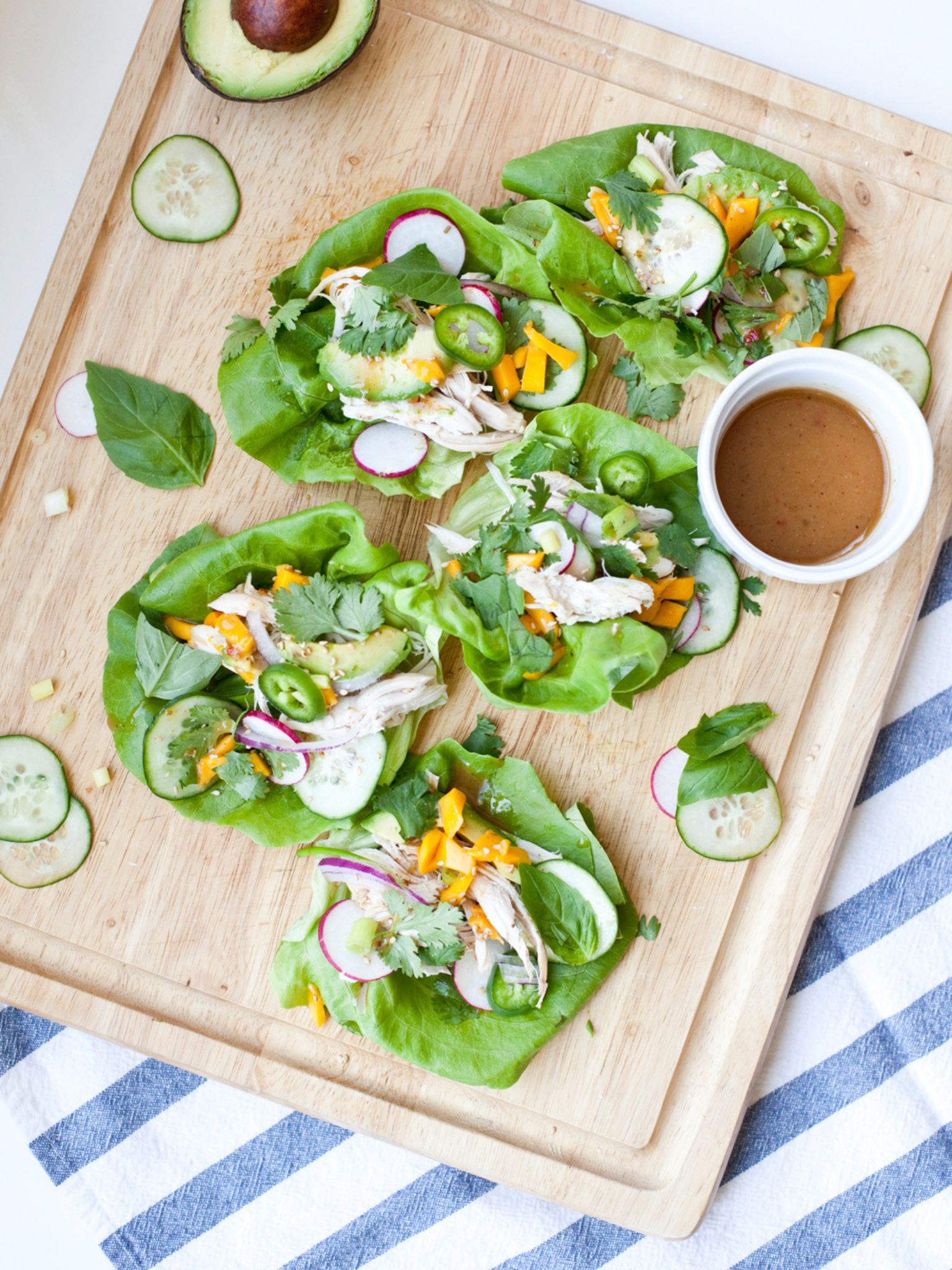 5 Minute Thai Chicken Lettuce Tacos - No Cook Dinner Idea